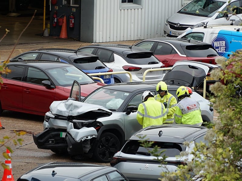 The scene in Bourne Street.