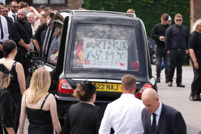 Arthur's funeral service was held at The Downs Crematorium on Saturday (June 18).