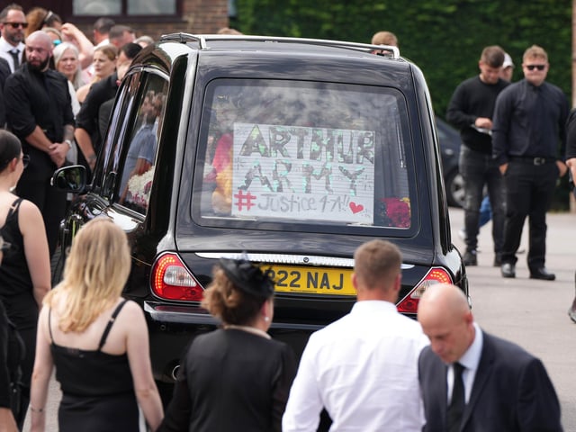Arthur's funeral service was held at The Downs Crematorium on Saturday (June 18).