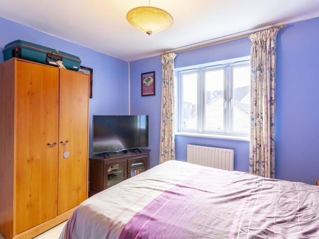 Another picture of the second bedroom. Room for a large wardrobe and TV is a satisfying bonus.
