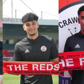 From left: Ben Wells, Moe Shubbar and Jayden Davis have signed one-year deals at Crawley Town. Pictures courtesy of Crawley Town FC
