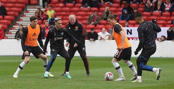 Injured himself in the warm-up at Forest. United took the cautious approach and will hope he's back in time to face Brighton.