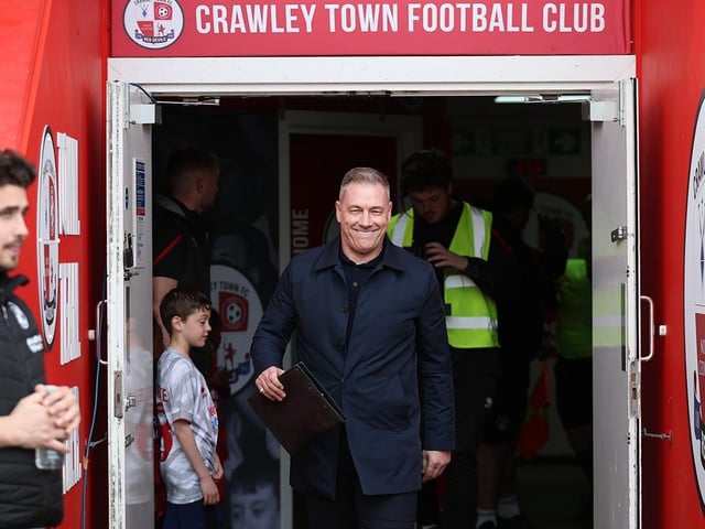 Scott Lindsey is all smiles as he makes his return to the Broadfield Stadium