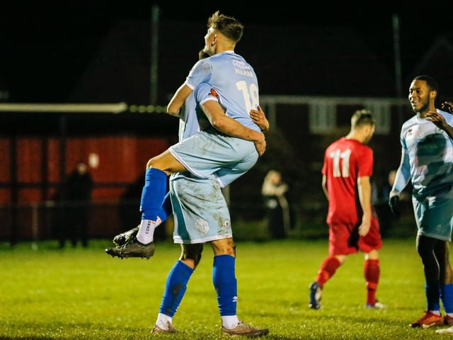 Action from Eastbourne Borough's 2-1 win at Wick in the Sussex Senior Cup