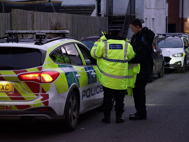 There was a police presence outside a closed pub in Polegate on Friday, December 15