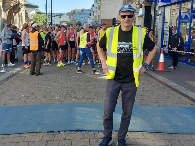 Hastings Runners taking part in the town's five-mile race