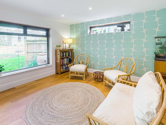 This stunning flint-and-brick detached house dates to the 1800s and used to be a pub. It was converted in about 2016 and boasts four bedrooms, three reception rooms and mature, secluded gardens.