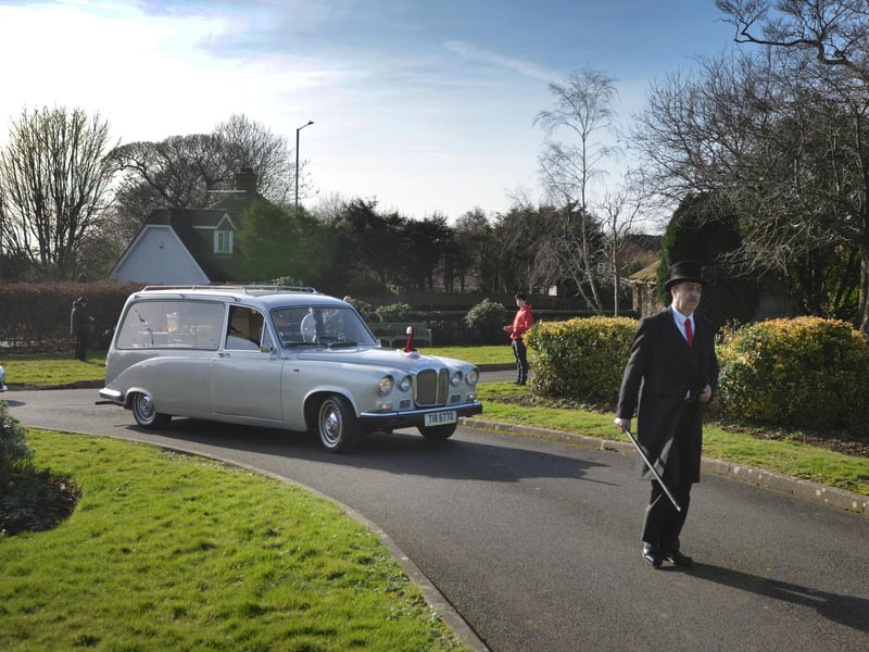 The funeral of Pat Fisher at Hastings Crematorium on February 1 2024.
