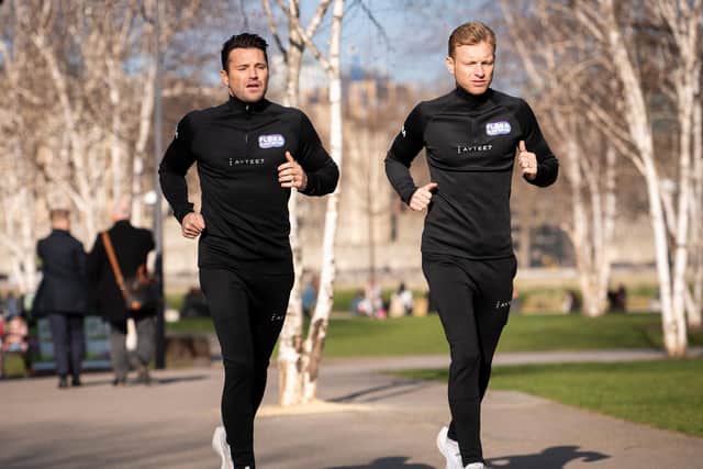 Mark and Josh Wright competing against each other as they gear up for this year’s London Marathon with FLORA as part of the brand’s Making Healthy Switches campaign. Picture by Will Ireland/PinPep