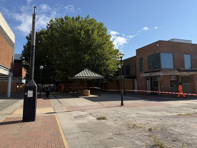 The shopping centre was closed off from the public
