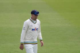 Joe Root leaves the field for Yorkshire after Sussex were dismissed for 150 in their first innings.