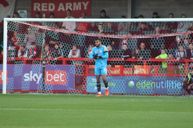 Had a lot of work to do today with Barrow creating so many chances in both halves. Kept them out though making some brilliant saves throughout the game. He will be happy with the clean sheet after a great game.