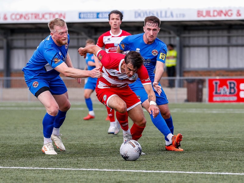 Action from Eastbourne Borough v Truro City in the National League South