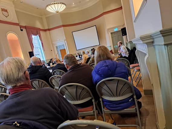 Residents gathered at the Council House in Chichester to take part in a public appeal on proposed developments in Funtington.