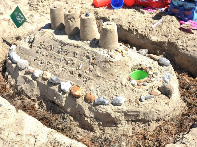 Littlehampton sandcastle competition. Pic S Robards SR2208091