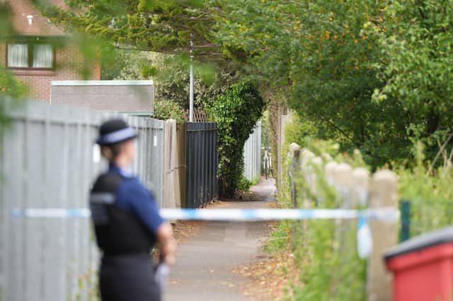 Police in Exton Road, Chichester