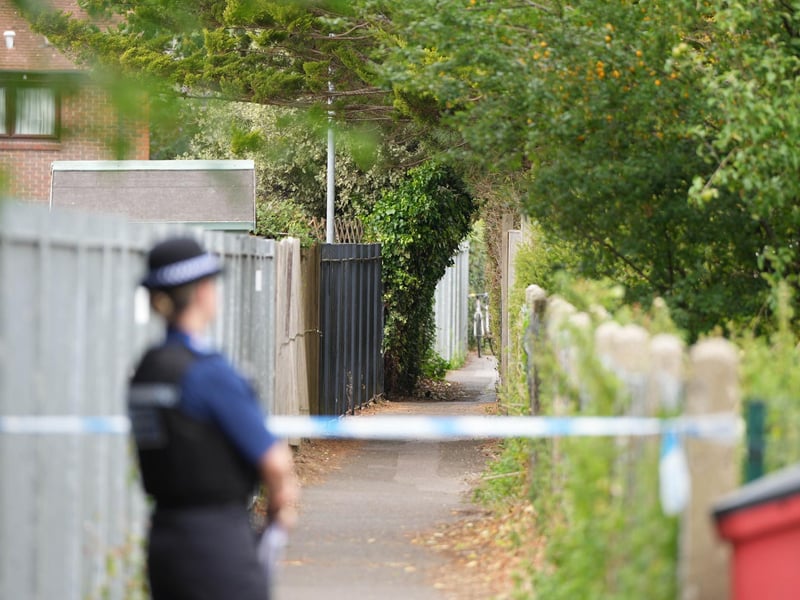 Police in Exton Road, Chichester
