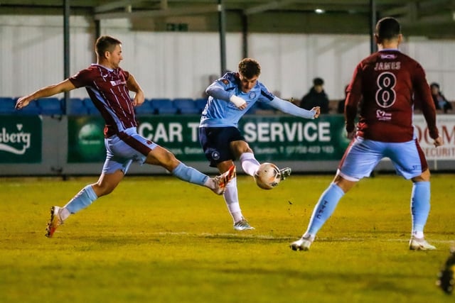 Action from Eastbourne Borough's 2-1 win at Taunton Town in National League South