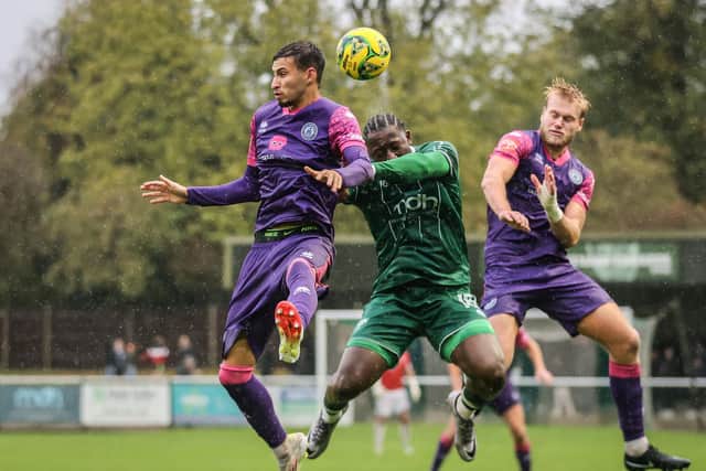 Eastbourne Borough in FA Trophy action at Leatherhead | Picture by Nick Redman