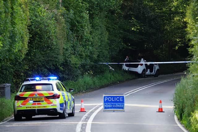 A section of the A21 was closed near Hastings on Thursday, July 13, following reports of a collision. Photo: Sussex News and Pictures