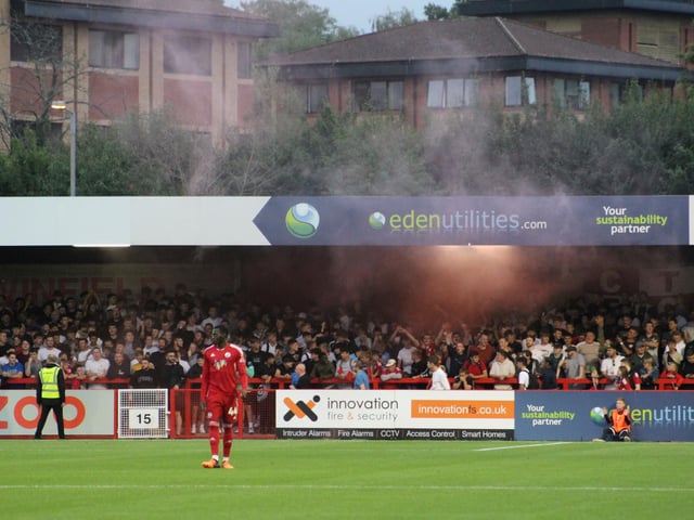 Action from Crawley Town's famous Carabao Cup win over Fulham. Picture by Cory Pickford