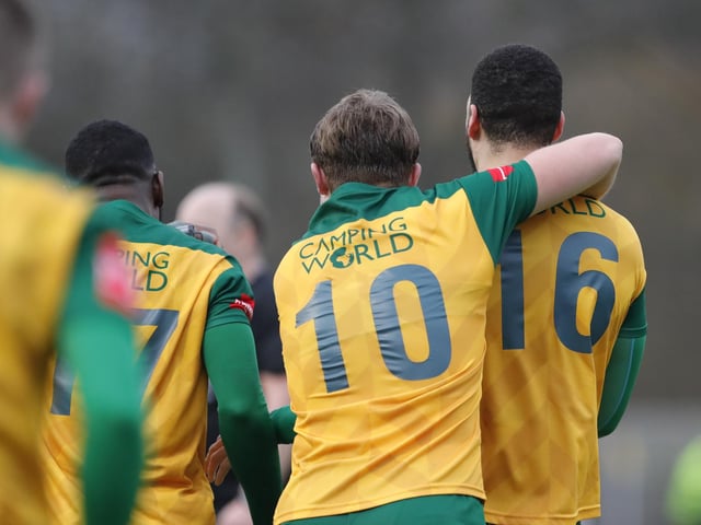 Isthmian Premier action from Horsham's dramatic home win over Wingate & Finchley on Saturday