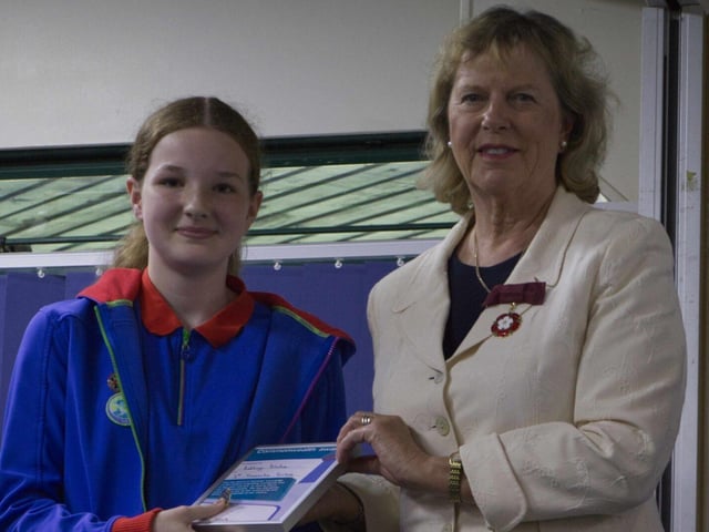 Kathryn Blake, Commonwealth Award with Mrs Caroline Nicholls, DL the Deputy Lieutenant of West Susse