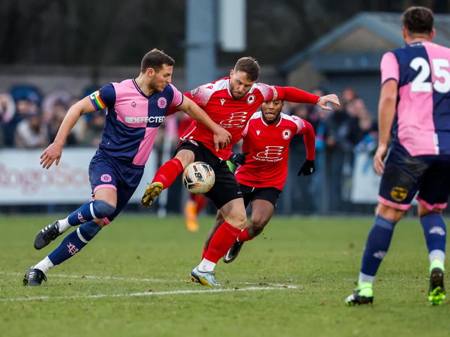 Action and goal celebrations from Eastbourne Borough's fine 3-1 win at Dulwich Hamlet in National League South