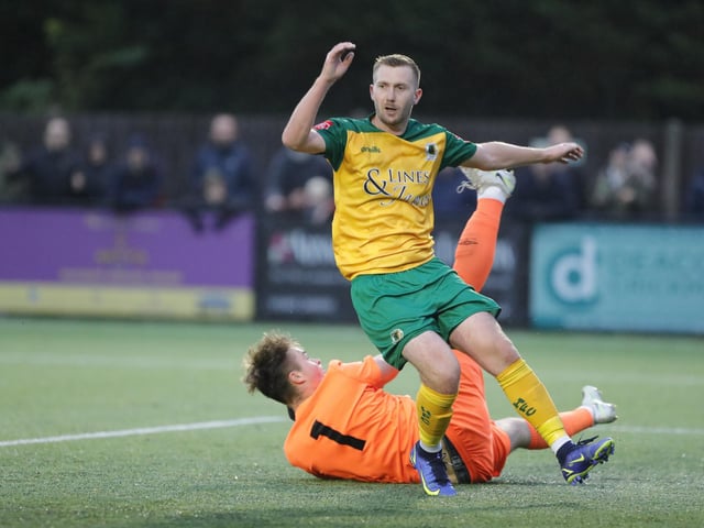 Match action from Horsham's 3-2 win over Potters Bar Town on Saturday
