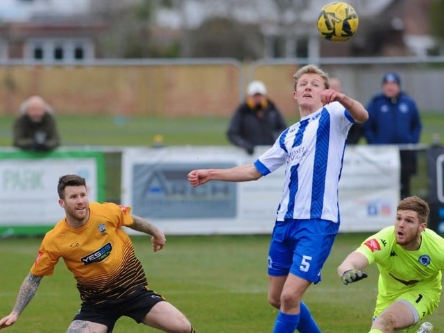 Action from Littlehampton Town's 3-2 Isthmian League win over Haywards Heath Town at The Sportsfield