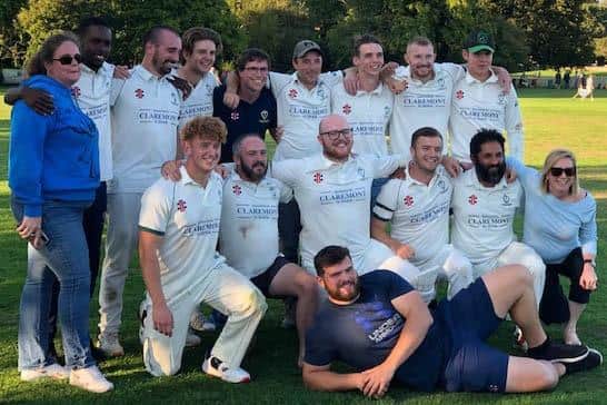 Crowhurst Park celebrate their promotion to division two