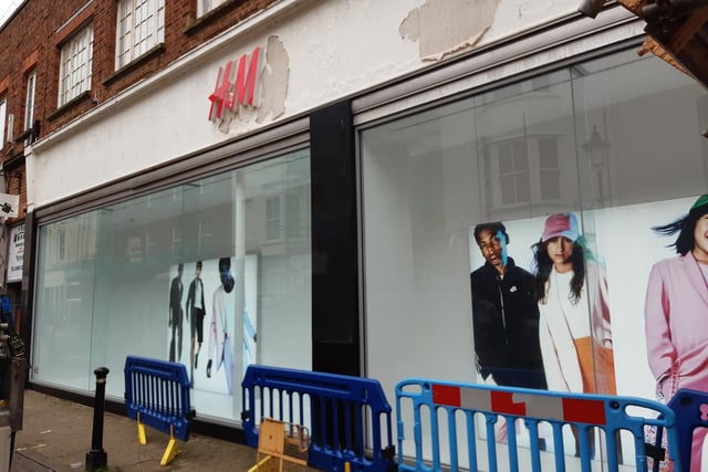 The old back entrance of Woolworths is now a shop window for H&M
