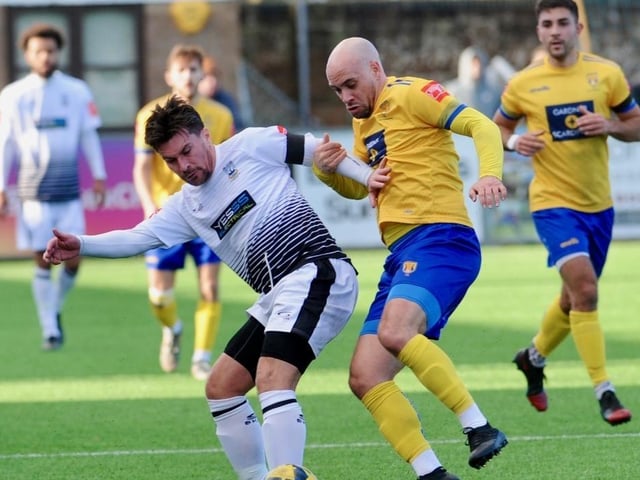 Action, celebration and crowd pictures from Lancing v Littlehampton Town at Culver Road