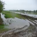 Flooding in Flansham this morning (May 03). Photo: Nick Adames.