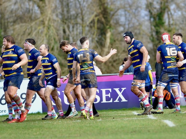 Action from Worthing Raiders' win over Guernsey at Roundstone Lane