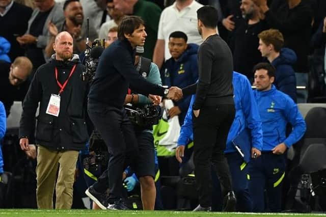 Tottenham Hotspur boss Antonio Conte and Mikel Arteta of Arsenal are battling for a top four finish in the Premier League