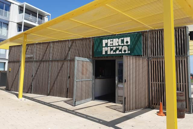 The sign for Perch Pizza in Worthing went up in June. Photo: Sussex World