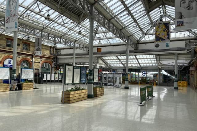 Eastbourne Railway Station amid the train strike