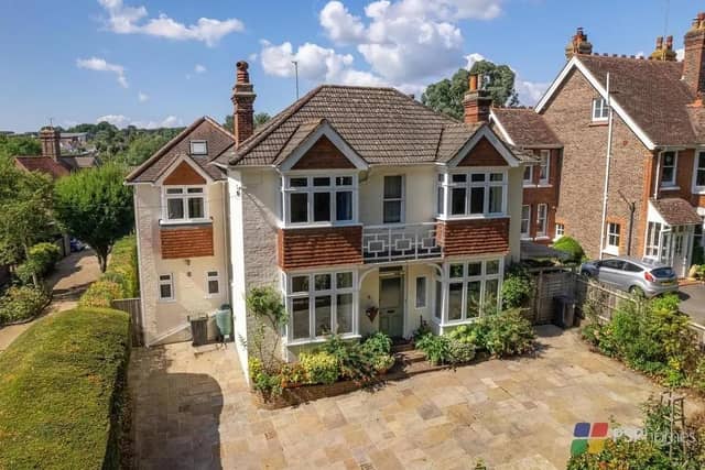 The accommodation extends to over 2,300 square feet and the large garden enjoys a south-westerly aspect