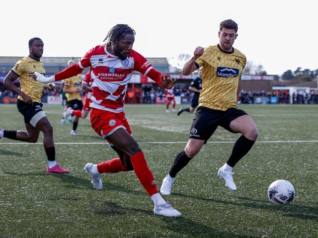 Action from Eastbourne Borough's 5-1 home loss to Maidstone in the National League South