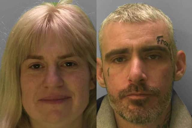 Christopher Bennett and Gemma Brogan. Picture from Sussex Police