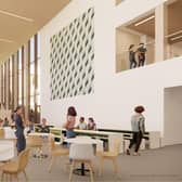 A design illustration for the interior of the new secondary school in Burgess Hill
