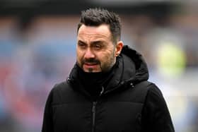 In news that will interest Brighton fans, Roberto De Zerbi has seen a reduction in his odds following the Amorim news, with the Albion manager now positioned as the 5/1 third-favourite, down from 14/1. (Photo by Gareth Copley/Getty Images)