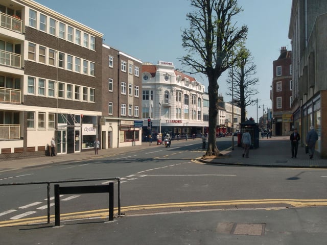 Seaside Road from Trinity Place towards Terminus Road.