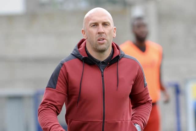 Manager Adam Hinshelwood stressed ‘it’s not worth getting annoyed or angry’ over Worthing FC’s postponed Sussex Senior Cup against Lewes FC. Picture by Stephen Goodger