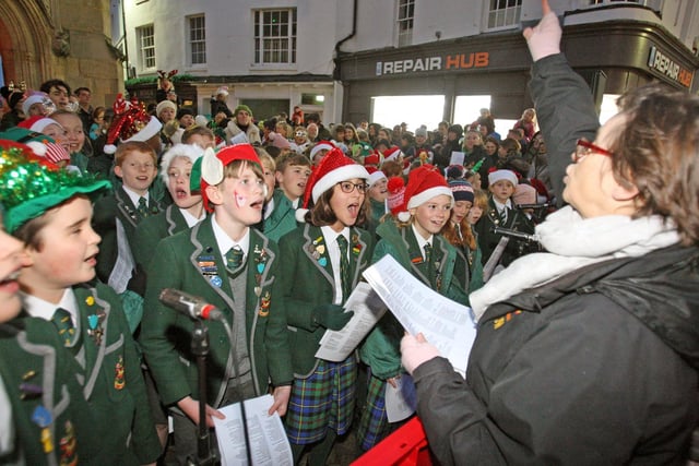 Carols at the Chichester Christmas lights switch on