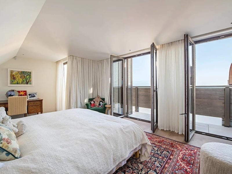The home has central heating and wood floors