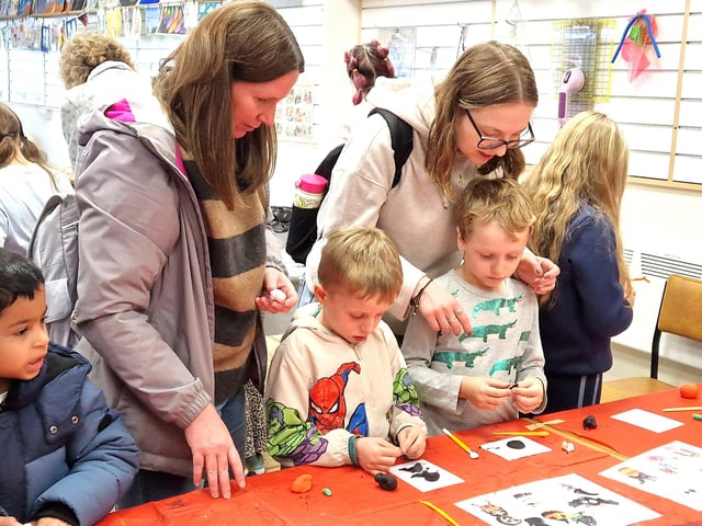 Halloween Craft Sessions were available to sixty children at the Creative Community Hub in Church Walk on Wednesday 28th October. HR26102801 Pic Hollie Robards/Iconic Media Group