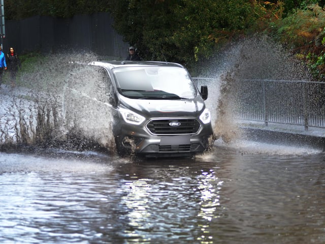 Notorious flood area in Westcourt Drive, Bexhill, on November 9 2023.