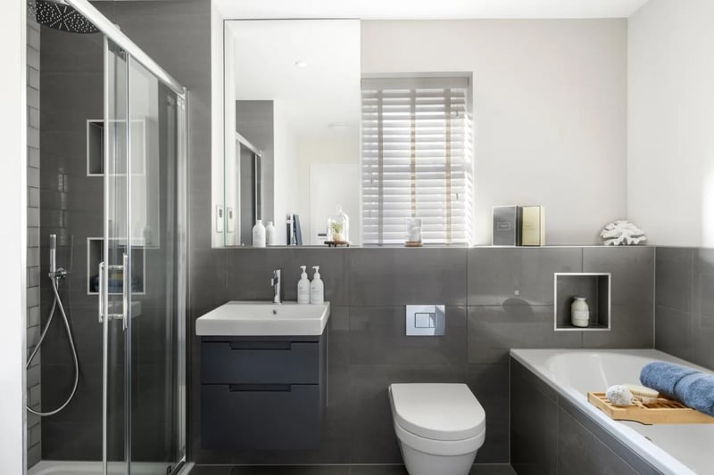 The spa-like bathroom with designer sanitaryware